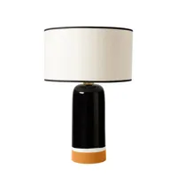 maison sarah lavoine - lampe de table sicilia en céramique couleur noir 40 x 57.5 cm designer made in design