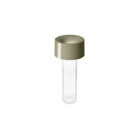 foscarini - lampe sans fil rechargeable fleur en verre, abs brillant couleur vert 11 x 24 cm designer rodolfo dordoni made in design