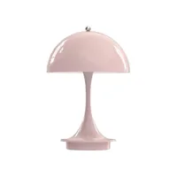 louis poulsen - lampe extérieur sans fil rechargeable panthella en plastique, fonte d'aluminium couleur rose 160 x 23.8 cm designer verner panton made in design