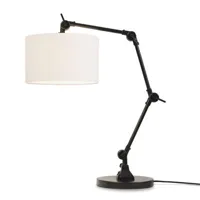 it's about romi - lampe de table amsterdam en tissu, fer couleur noir 200 x 39.15 100 cm made in design