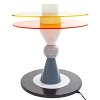 memphis milano - lampe de table lampe en verre, perspex couleur multicolore 73.43 x 50 cm designer ettore sottsass made in design