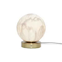 it's about romi - lampe de table carrara en verre, métal couleur or 180 x 26.21 18 cm made in design