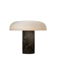 fontana arte - lampe de table tropico en pierre, métal galvanisé couleur noir 44.81 x 32.2 cm designer gabriele & oscar buratti made in design