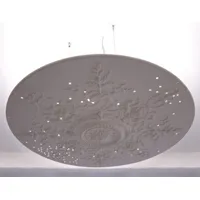 compagnie - plafonnier en céramique, plâtre couleur blanc 110 x 20 cm designer jean-françois bellemère made in design