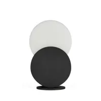 enostudio - lampe de table duo en métal, aluminium anodisé couleur noir 20 x 34.76 31 cm designer jordi lopez made in design