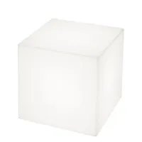 slide - lampe extérieur sans fil rechargeable cubo en plastique, polyéthène recyclable couleur blanc 40 x cm designer giò colonna romano made in design