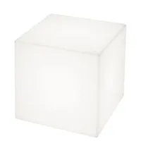 slide - lampe d'extérieur cubo en plastique, polyéthène recyclable couleur blanc 50 x cm designer giò colonna romano made in design