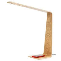 tunto - lampe de table led en bois, chêne couleur bois naturel 57 x 18 54.5 cm designer mikko kärkkäinen made in design