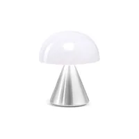 lexon - lampe sans fil rechargeable mina en plastique, abs couleur métal 19.98 x 8.3 cm designer andrea quaglio made in design