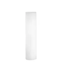 slide - lampadaire fluo en plastique, polyéthène recyclable couleur blanc 32 x 130 cm made in design