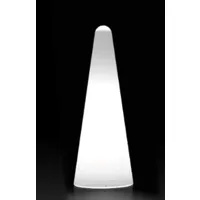 slide - lampadaire d'extérieur cono en plastique, polyéthylène recyclable rotomoulé couleur blanc 60 x 113 cm designer giò colonna romano made in design