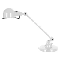 jieldé - lampe de table signal en métal, acier inoxydable couleur blanc 40 x 51 21 cm designer jean-louis domecq made in design