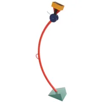 memphis milano - lampadaire lampe en métal, fonte laquée couleur multicolore 98.65 x 195 cm designer ettore sottsass made in design
