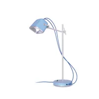 lampe à poser en aluminium bleu h60cm