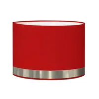 abat-jour lampadaire jonc rouge et aluminium d: 45 x h: 25