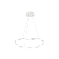 suspension minimaliste et élégant en forme d'anneau blanc ø51 cm