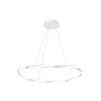 suspension minimaliste et élégant en forme d'anneau blanc ø78 cm