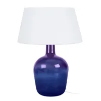 lampe de chevet verre violet et blanc