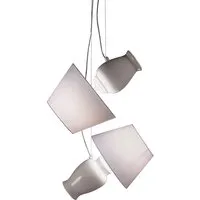 antonangeli lampe à suspension novecento c1 (blanc - céramique et tissu)