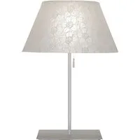 antonangeli lampe de table ricami t1 (abat-jour blanc, structure blanche - dentelle valencienne, verre, métal verni)
