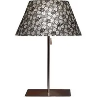 antonangeli lampe de table ricami t1 (abat-jour bronze, structure bronze - dentelle valencienne, verre, métal verni)