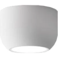 axo light lampe à plafond urban (h 8,3 cm blanc froissé - aluminium)