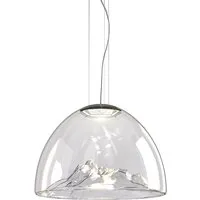 axo light lampe à suspension mountain view (cristal / chrome - verre soufflé)
