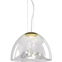 axo light lampe à suspension mountain view (cristal / or - verre soufflé)