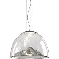 axo light lampe à suspension mountain view (gris / chrome - verre soufflé)