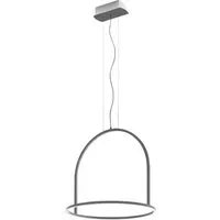 axo light lampe à suspension u-light (ø 90 cm anthracite - aluminium)