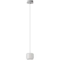 axo light lampe à suspension urban (h 16 cm blanc froissé - aluminium)