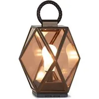 contardi lampadaire muse lantern battery outdoor pour extérieur (small - acrylique, métal et cuir)