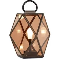 contardi lampadaire muse lantern battery outdoor pour extérieur (medium - acrylique, métal et cuir)