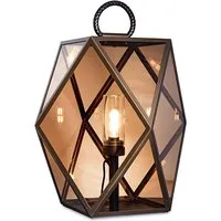 contardi table lampe / lampadaire muse lantern outdoor pour extérieur (large - acrylique, métal et cuir)
