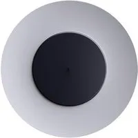 fontana arte lampe murale applique lunaire led (réflecteur blanc et disque avant noir - métal)