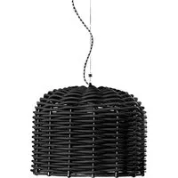 gervasoni lampe à suspension sweet 96 (noir mat - pvc croisé)