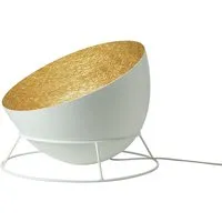 in-es.artdesign lampadaire h2o f (blanc / or - acier et nebulite)