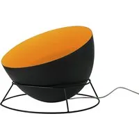 in-es.artdesign lampadaire h2o f (noir / orange - acier et nebulite)