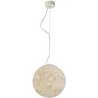 in-es.artdesign lampe à suspension luna (ø 35 cm - laprene, acier et nebulite)