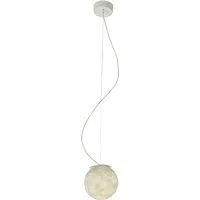 in-es.artdesign lampe à suspension luna (ø 18 cm - laprene, acier et nebulite)