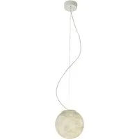 in-es.artdesign lampe à suspension luna (ø 25 cm - laprene, acier et nebulite)