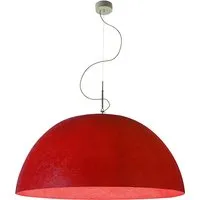 in-es.artdesign lampe à suspenson mezza luna 2 nebulite (rouge - laprene, acier et nebulite)