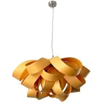 lzf luzifer lampe à suspension agatha small (jaune - vernis à bois)