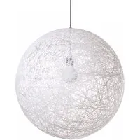 moooi lampe à suspension random light ii led (ø 80 cm blanc, câble 4 mètres - fibre de verre)