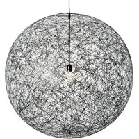 moooi lampe à suspension random light ii led (ø 105 cm noir, câble 10 mètres - fibre de verre)
