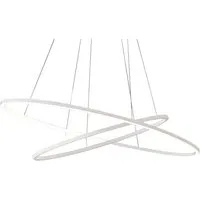 nemo lampe à suspension ellisse double (blanc, 3000k - aluminium)