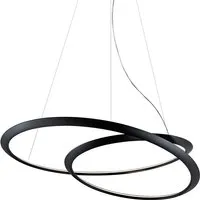 nemo lampe à suspension kepler (uplight / noir 2700k - aluminium verni)