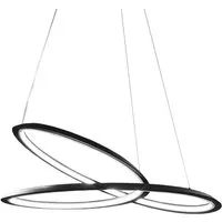 nemo lampe à suspension kepler (downlight / noir 2700k - aluminium verni)