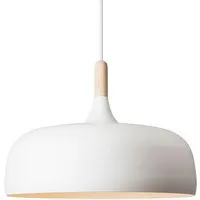 northern lighting lampe à suspension acorn (blanc - aluminium et chêne)