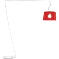 pedrali lampadaire l001t/b (rouge transparent - acier blanc/méthacrylate)